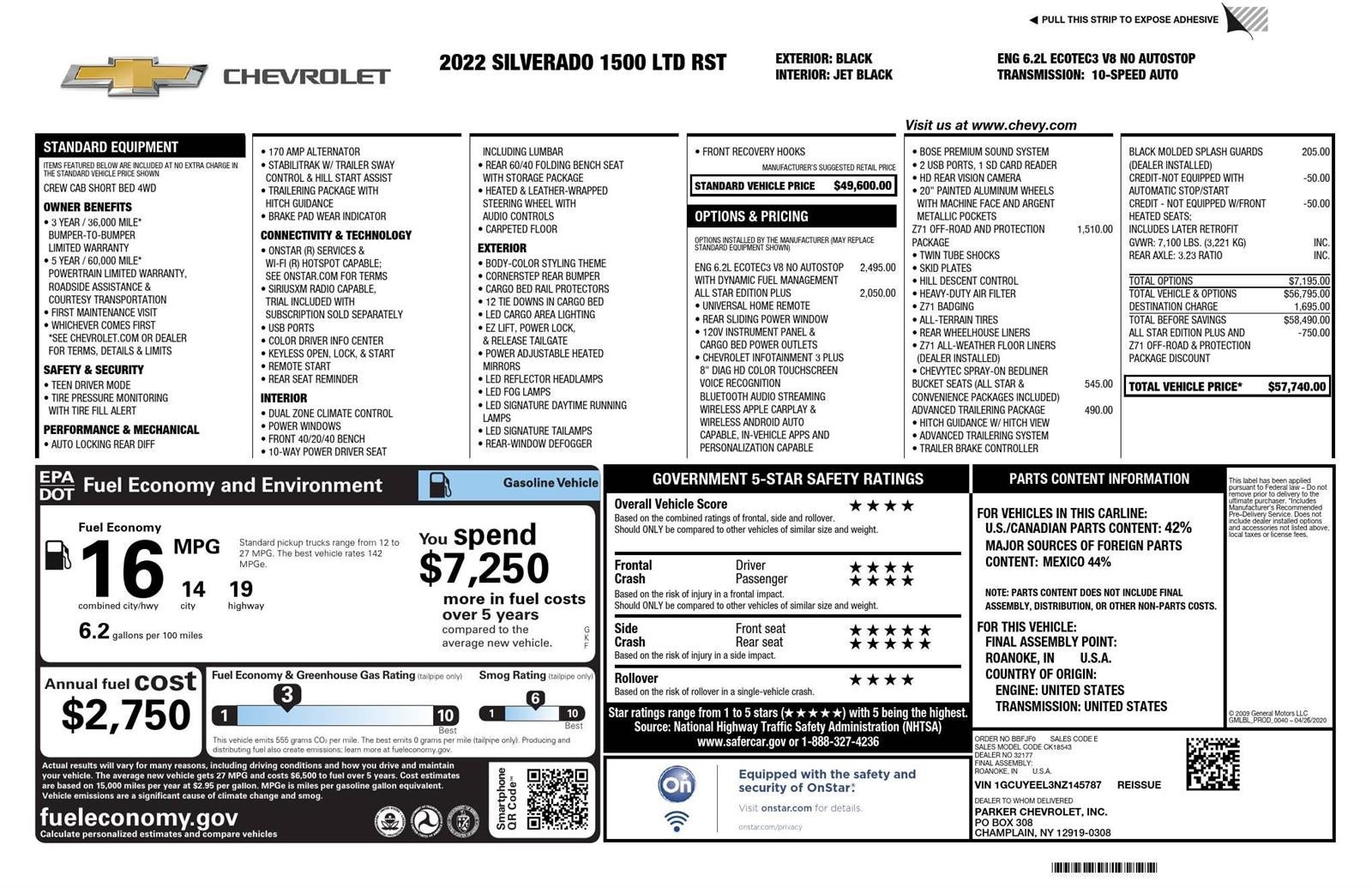 2022 Chevrolet Silverado 1500 LTD RST