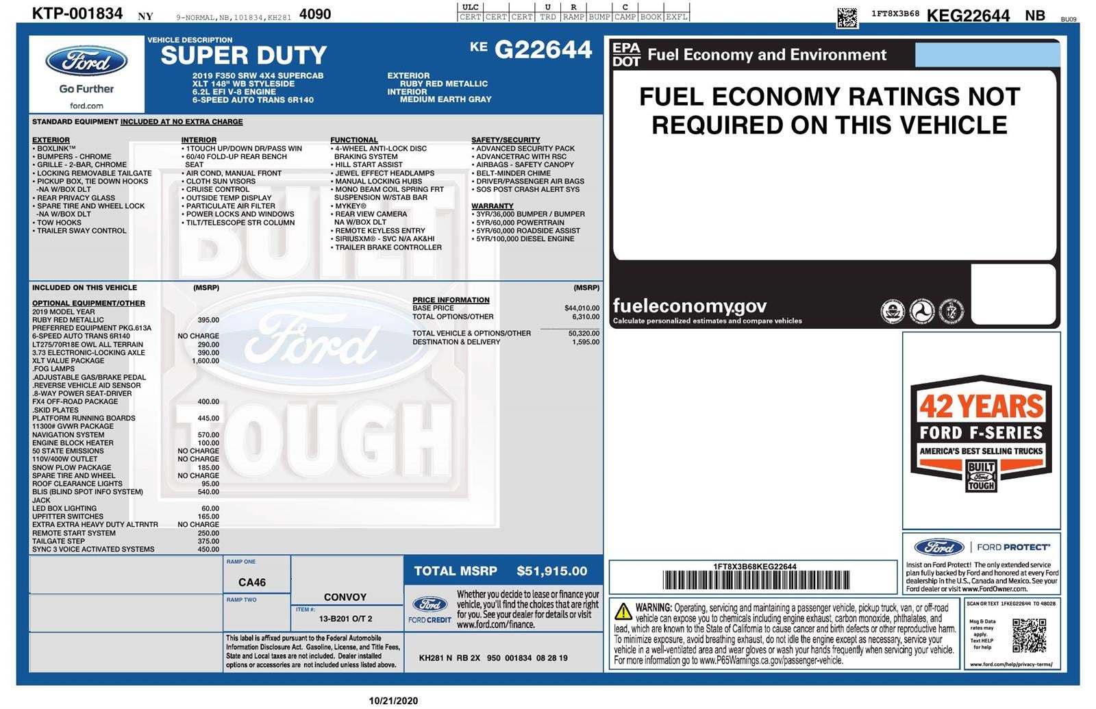 2019 Ford Super Duty F-350 SRW XL